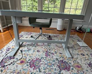 Tresanti Geller 47” Adjustable Height Glass Top Standing Desk