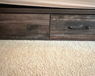 Signature Design by Ashley Drystan Brown Gray Finish Queen Storage Bed Set