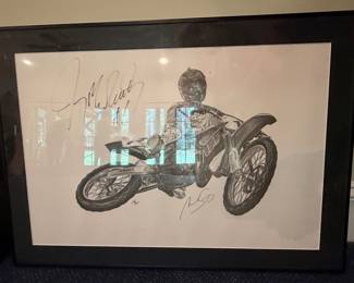 Jeremy McGrath Signed Motocross Art Print