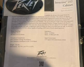 Peavey Invective 120 Guitar Amplifier Head and 212 Cabinet