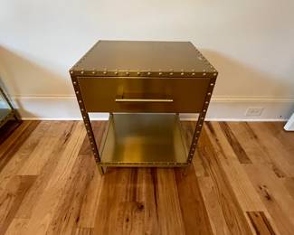 Pair of Gold Industrial Style Nighstands