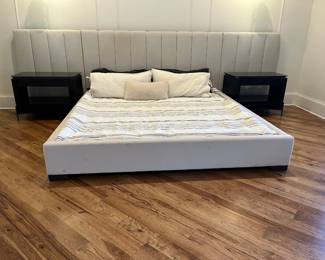 King Size Bed with Three Section Headboard
