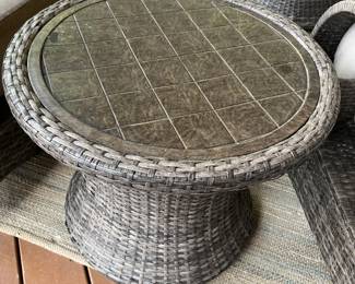 Barcalounger Wicker End Table