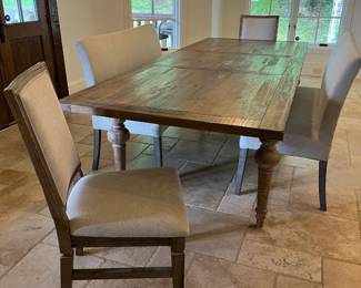 End View of Table, Benches and Chairs