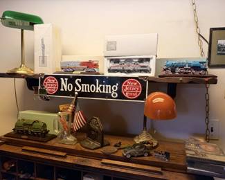 Vintage Railroad Americana, Desk Lamps