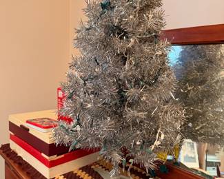 Vintage silver Christmas tree with original box!