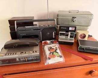 Vintage Electronics, Steel & Wood Boxes