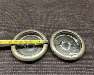 Silver plated Italian ash trays
