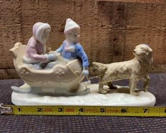 Ceramic dog sled