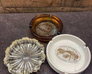 Three ash trays