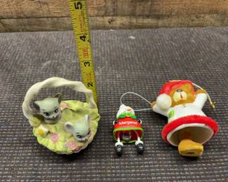 Mice in basket ornaments