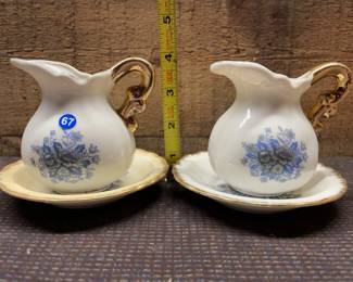 Ceramic creamers can n dish