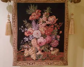 Floral Wall Tapestry Fine Art Hanging