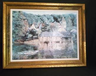 Framed Painting The Bridge at Argenteuil