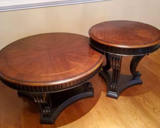 Pair of OldWorld Style Round Tables