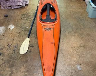 05 Perception Dancer Whitewater Kayak with Paddle