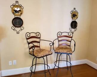 Iron Barstools Decorative Wall Hanger Set