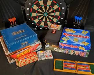 Family Game Night Electronic Dartboard, Clue, Rummikub, Trivial Pursuit More