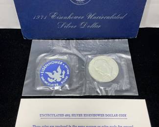 1971 Eisenhower Uncirculated silver dollar