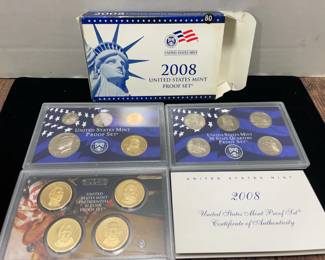 2008 US mint proof set w presidential 1 coin set