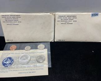 1965unopened 1968 uncirculated coin sets