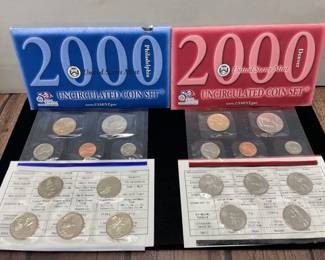 2000 Denver2000 Philadelphia uncirculated coin sets