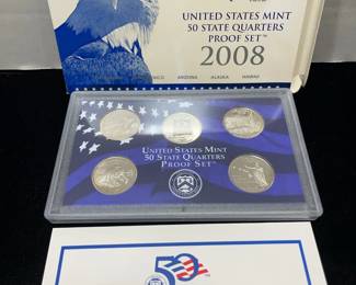 2008 US mint 50 state quarters proof set