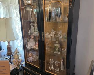 Beautiful hand painted curio cabinet