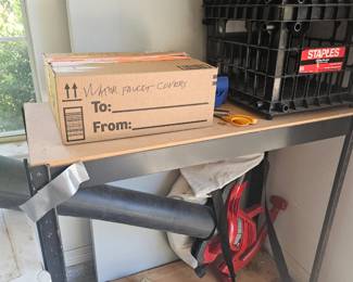 handy work table and storage