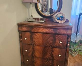 antique chest of drawers, mirror sold separtately