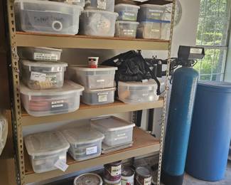 storage shelf with goodies