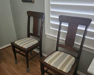 2 antique side chairs