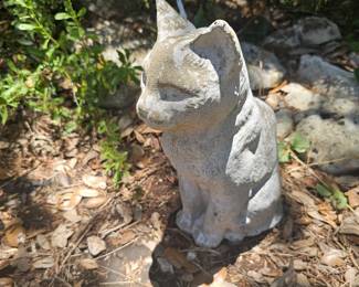 small concrete cat