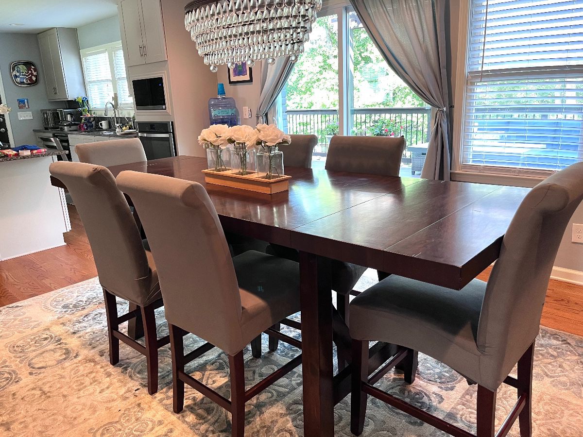 Dining table and chairs