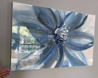 Blue flower wall piece