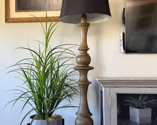 Art Greg K Olsen, Floor Lamp, Faux Potted Plant on Stand, Art TV NOT FOR SALE