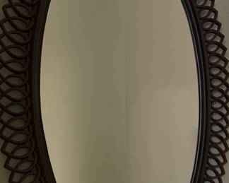 Oval Lattice Mirror 24 x 40