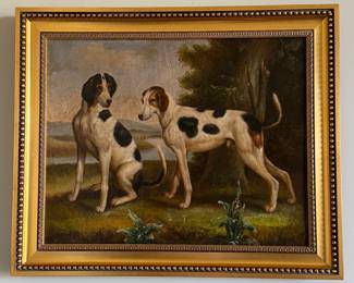 Art Reprod "Pompee amd Florissant, the Dogs of Louis XV