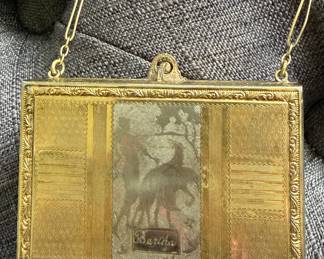 Vintage Gold Clutch 1930's-1940's Cosmetic Holder