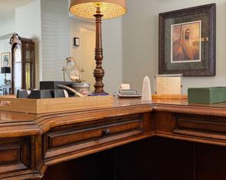 AspenHome L-Shaped Office Desk and Lateral File 