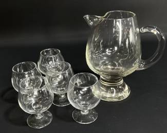 Glass Pitcher & Glasses