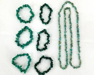Malachite, Amazonite and Apatite Jewelry