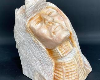 Stone Native American Bust