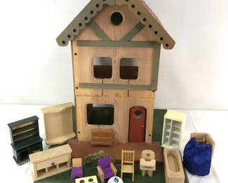 Handcrafted Doll House with Furniture