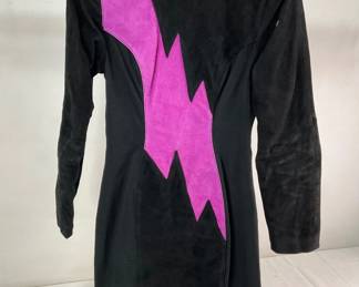 Suede Vintage Rocker Mini Dress