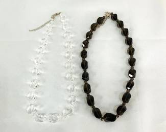 Faceted Crystal and Quartz Necklaces