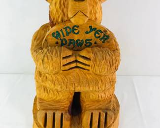 Wood Bear Sculpture