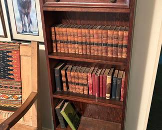 Antique Bookcase with Drawers and Doors Below