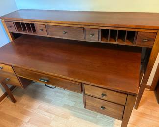 Wonderful Contemporary Desk with Over the Top Pigeon Holes
