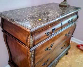 Marble top Bombay chest